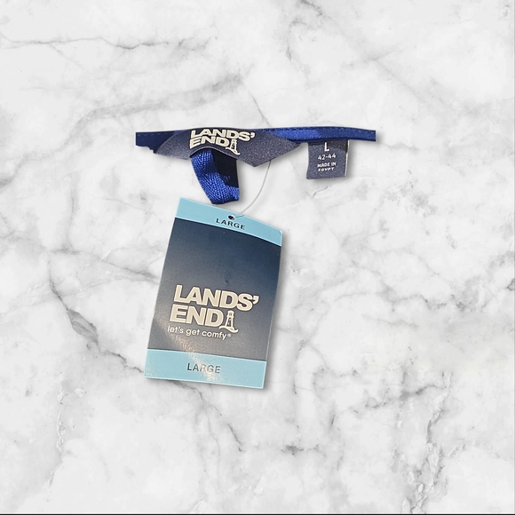 NWT Lands' End Men's Jacket Black And Blue Size Large (L) B43 - Picture 2 of 10